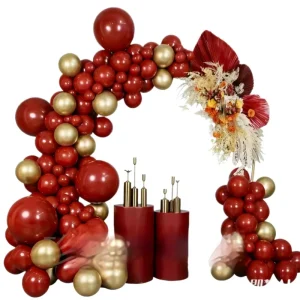 Balloon Arch Kit 114 Pcs Double Layer Thickened Latex Silk Screen Printed Burst Proof for Wedding Store