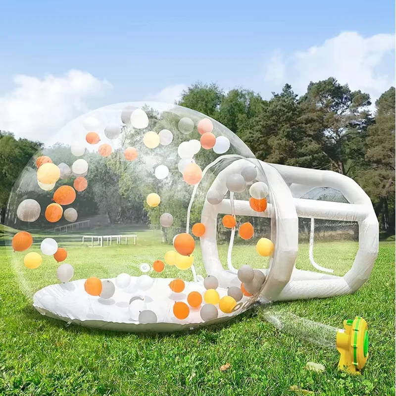 Casa Inflable de Burbuja de Globo, Tienda Igloo Inflable Clara de PVC, Túnel Personalizado para Niños para Uso Exterior