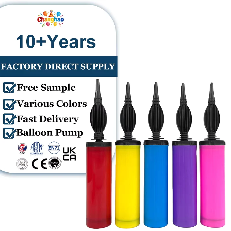 Pompa Tangan Balon Portable Warna Macaron Alat Inflasi Balon Aksesoris Balon