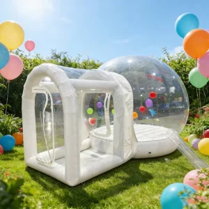 Balloon Jumping Inflatable Bubble House With Trampoline and Transparent Dome PVC Material with Blower for Party