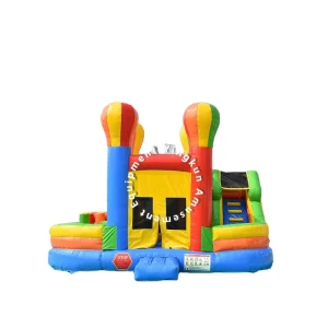 Balloon Theme Inflatable Castle Indoor Children’s Bounce Bed Naughty Toy Blowing Slide Jumping Bed 3 Year Warranty