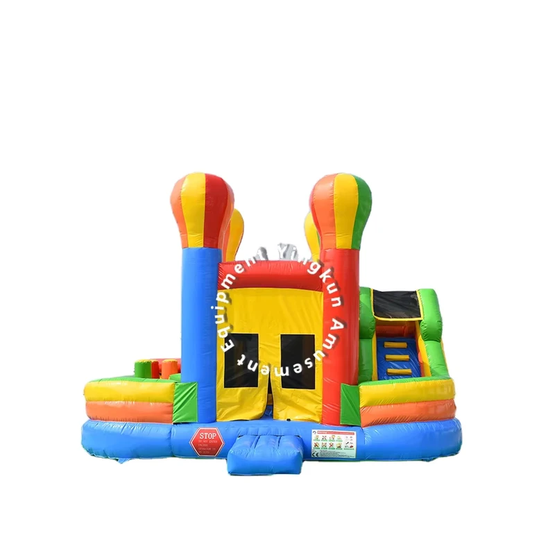 Balloon Theme Inflatable Castle Indoor Children’s Bounce Bed Naughty Toy Blowing Slide Jumping Bed 3 Year Warranty