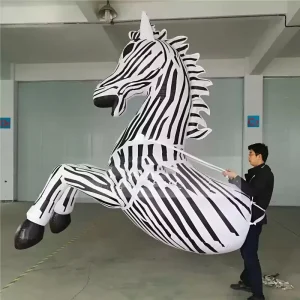 Bar Interactieve Sfeer Props Opblaasbare Zebra Eenhoorn Pegasus Flatterende Pluche Draad Prestaties Opblaasbaar