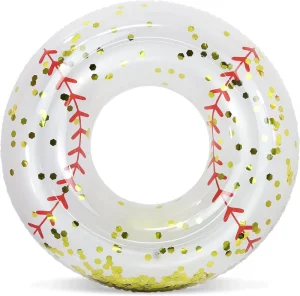 Baseball Inflatable Float Tube Inflatable Swim Ring Heavy Duty UV Resistant Inflatable Tube Pool Float for Kids & Adults
