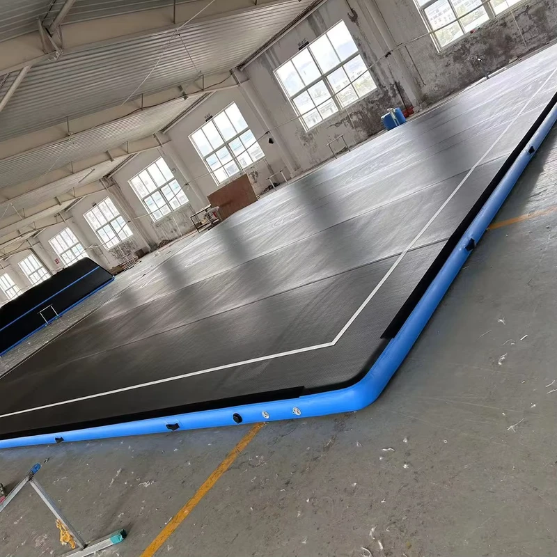 Tapis de Yoga Gonflable pour Court de Basketball Mat de Saut Carré Double Mur Grande Piste d'Air