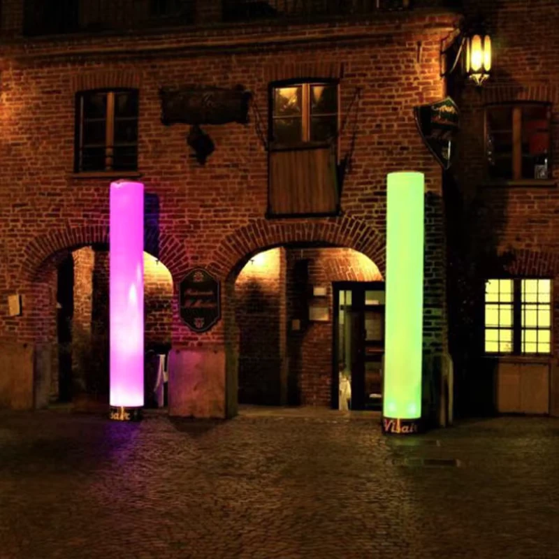 Batterij Draadloze Waterdichte Feestdecoratieve Bruiloft LED Licht Inflatable Tube Ballon Pilar Kolom Podiumverlichting