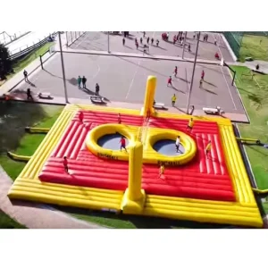 Beach Sports Game Inflatable Volleyball Court with Trampoline