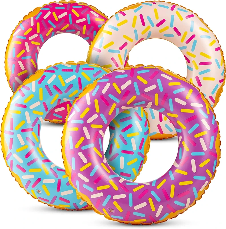 Beach Swimming Party Water Toys Accessories Donuts Inflatable Pool Float Swimming Ring for Adult