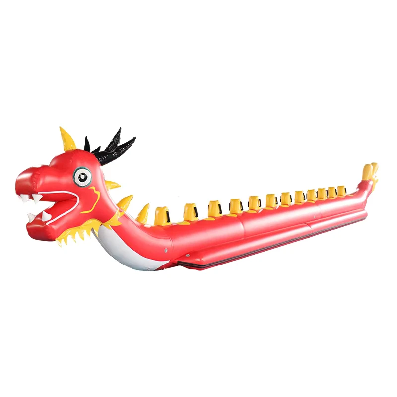 Desain Indah PVC 12 Penumpang Inflatable Naga Banana Tow Boat Tube