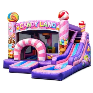Beautiful Gril Sweet Candyland PVC Inflatable Combo Multi Play Jumping Castle for Commercial Use CE Certified