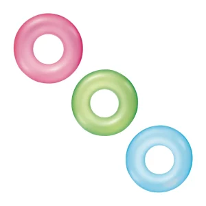 Bestway 36024 ขนาดเด็ก Neon Frost Pool Float Tube สระว่ายน้ำลม 76 ซม. เส้นผ่านศูนย์กลาง