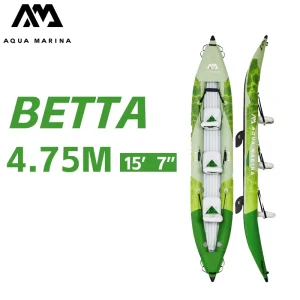 Betta 475 Inflatable PVC Folding Three Person Kayak 475x80cm with Oars