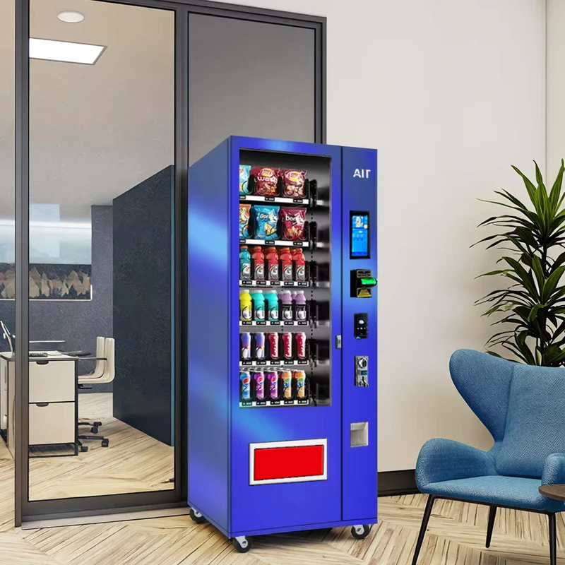 Macchine automatiche per bevande e snack, distributori automatici di snack per centri commerciali