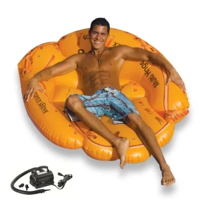 Big Inflatable Exercise Ball 62 Inch PVC Swimming Pool Float with Inflator Pump 20kg+ Capacity All Seasons Outdoor Use