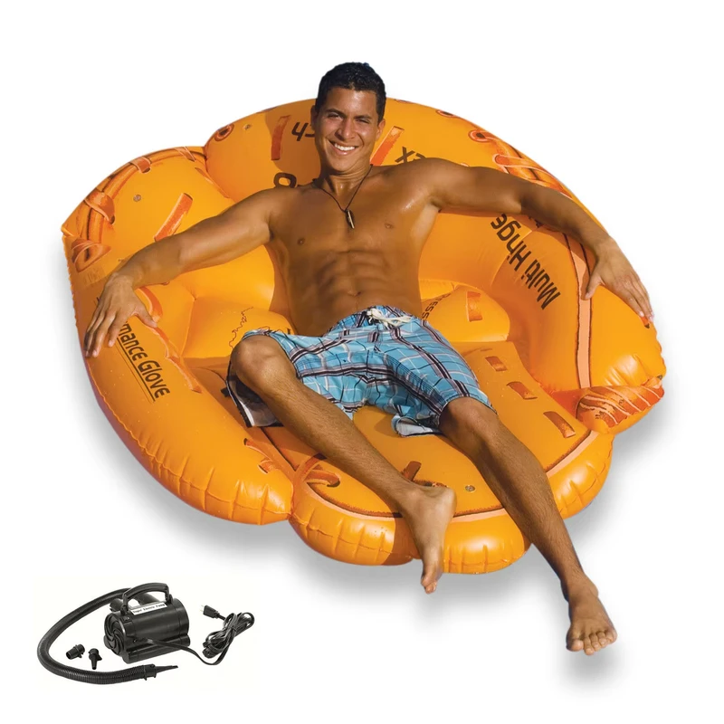 Big Inflatable Exercise Ball 62 Inch PVC Swimming Pool Float with Inflator Pump 20kg+ Capacity All Seasons Outdoor Use