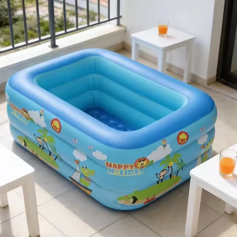 Grande piscine gonflable pliable hors sol pour usage familial intérieur/extérieur