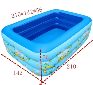 Kolam Renang Inflatable PVC Plastik Keluarga Anak Dewasa Indoor Outdoor Lipat Besar di Atas Tanah