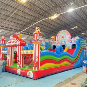 Big Kids Inflatable Fun City Combo Carnival Playground Commercial Bouncing Inflatable Play with Slide Obstacle Game