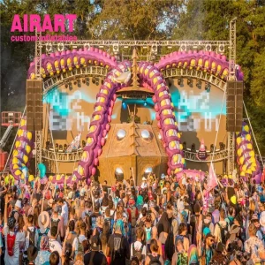 Big Music Festival Celebration Stage Decorate Inflatable Monster Arms with Tentacle Shape