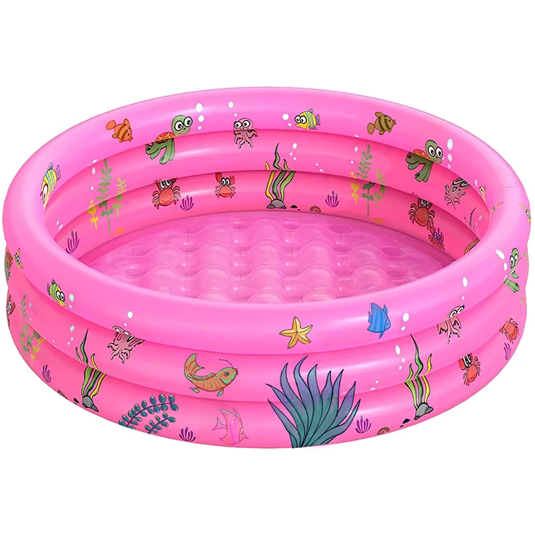 Kolam Renang Inflatable Anak Musim Panas 3 Cincin Besar untuk Balita