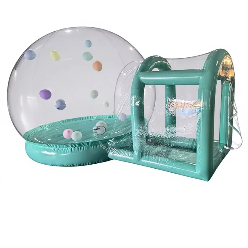 Gran casa burbuja inflable transparente de PVC para uso exterior, ecológica
