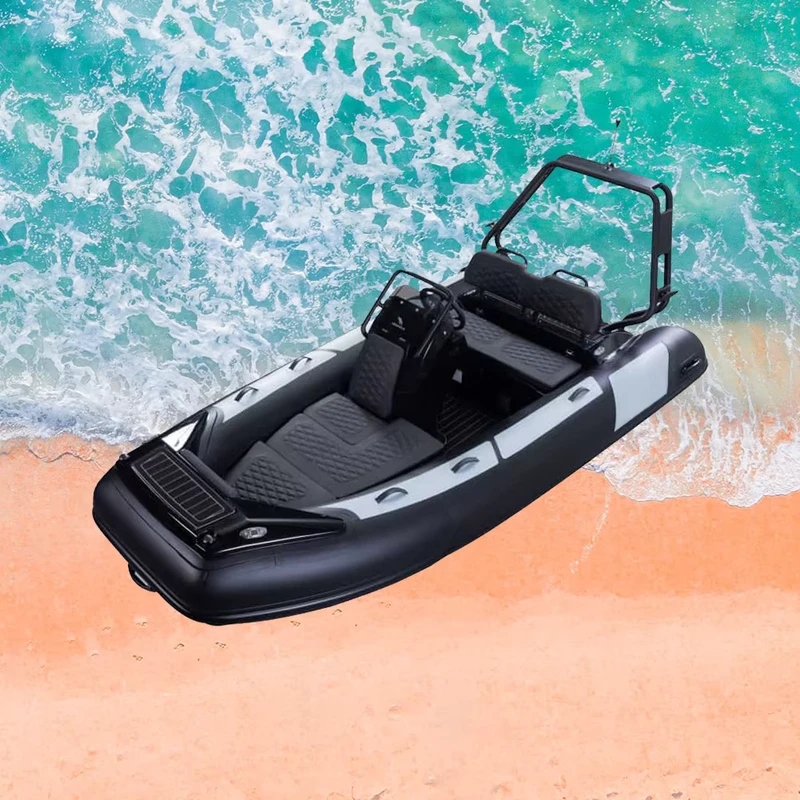 Ban Apung Bentuk V Besar, Perahu Inflatable dengan Rangka Aluminium