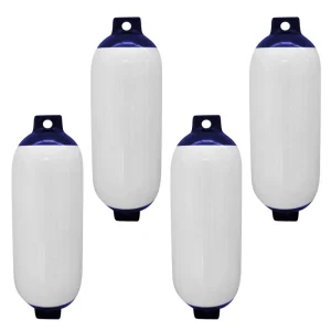 Bigbear 11X40cm Blue White PVC Inflatable Marine Boat Fender Buoy Dock Shield for Yacht Mooring Waterplay Crafts Accessories
