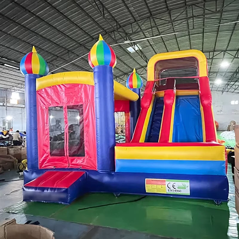 Centre de jeux gonflable pour fête d'anniversaire, château gonflable personnalisé en PVC durable avec toboggan