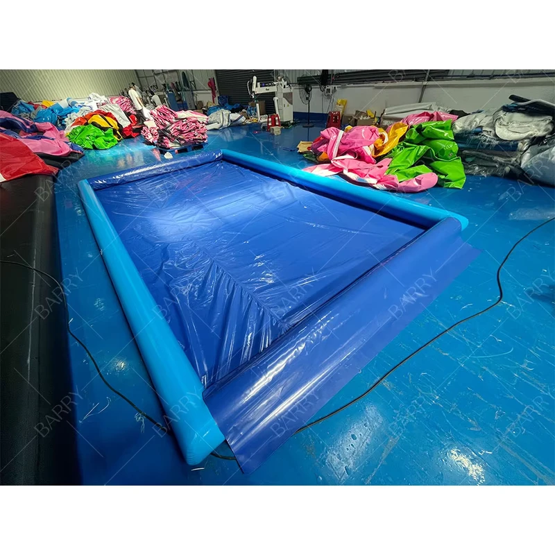 Black 6x3m Inflatable Car Wash Mat Easy Set up Air Seal Type Mobile Inflatable Wash Mat With Air Pump for Car Washing