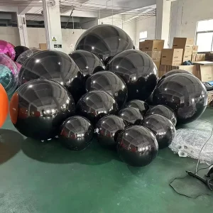 Black Color Inflatable Mirror Ball Giant Hanging Inflatable Mirror Balloon Airtight 0.5m 40m 50M 60M 80CM Sealed Colorful Sphere
