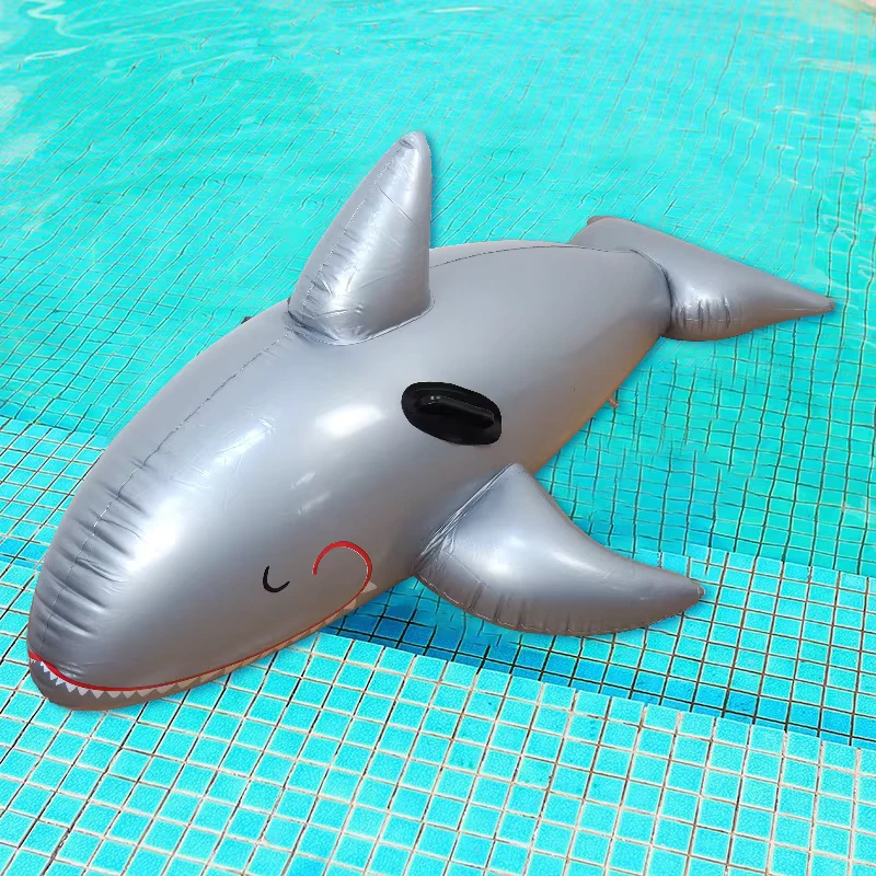 Flotteur de piscine requin Black Shark, transat gonflable pour adultes, design animal cool, radeau de baignade