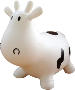 Juguetes Inflables de Animales en Forma de Vaca Negra y Blanca, Caballo Saltarín Inflable de PVC Suave para Niños