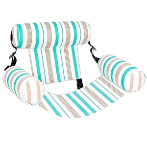 Blow Up Water Pool Float Chair Adult Inflatable Pool Lounge Floating Raft