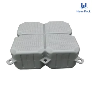 파란색 회색 사각형 쿼드 HDPE 내구성 있는 부유식 폰툰 도크 모듈형 폰툰 플로트 마리나 사용