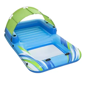Blaues aufblasbares schwimmendes Insel für Sonnenschutz