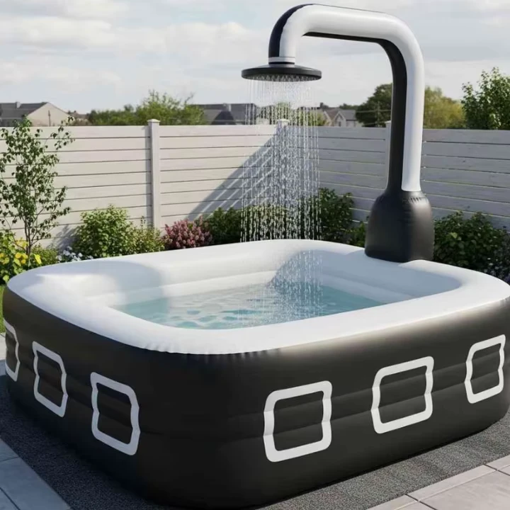 Blue PVC Outdoor Inflatable Swimming Pool for Large Adults and Kids Above Ground Family Water Pool for Children Entertainment