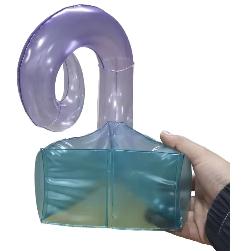 Bracciale gonfiabile trasparente blu per bambini per giochi in acqua al parco