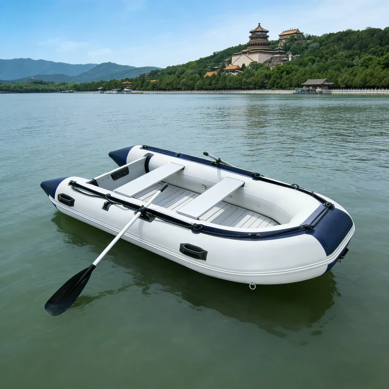 Boating PVC Rowing Boat Inflatable Dinghy Portable Boat Rigid Inflatable Raft For Family Fun