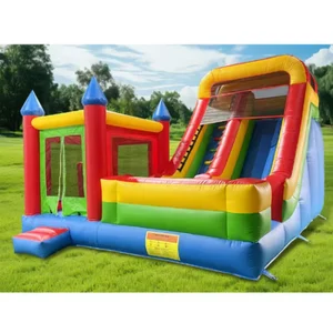 Bounce Bouncy House Slide Combo Inflatable Jump Castle with Easy Setup Durable PVC Material 10 Person Capacity