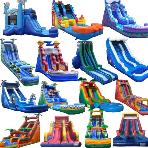 Castillo Hinchable Comercial de Agua, Gigante, Tobogán de Mar, Piscina, Deslizadores Inflables para Niños