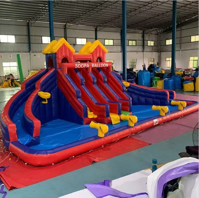 Bounce House Inflatable Bouncer Water Slide Combo with Pool