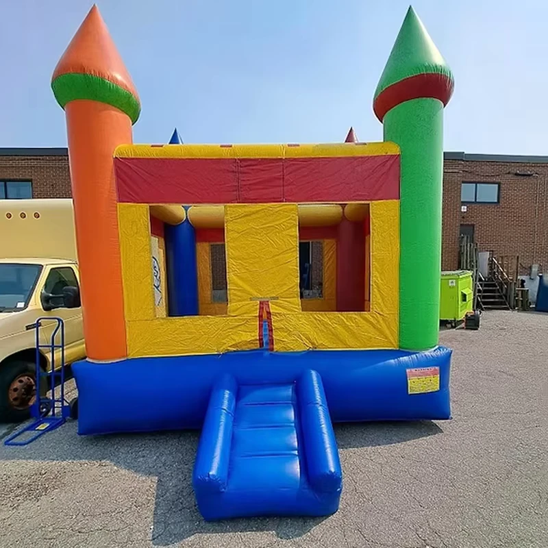 Castello Gonfiabile - Casa Gonfiabile con Soffiatore per Salti Indoor e Outdoor, Grande Area Gonfiabile per Bambini