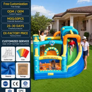 Bounce House Slide 840D Oxford Durable Indoor Outdoor EN71 Climbing Bouncer Jumping Castle for Kids Bouncy Castle Combo
