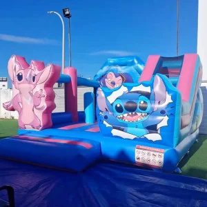 Juguetes de casa de rebote para niños, castillo azul rebotante con tobogán, jumper de PVC