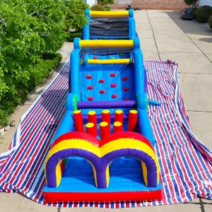 BouncerCustom Eco Friendly Inflatable Obstacle Course Slide Bounce House for Kids 1000kg Capacity Commercial Use PVC Material