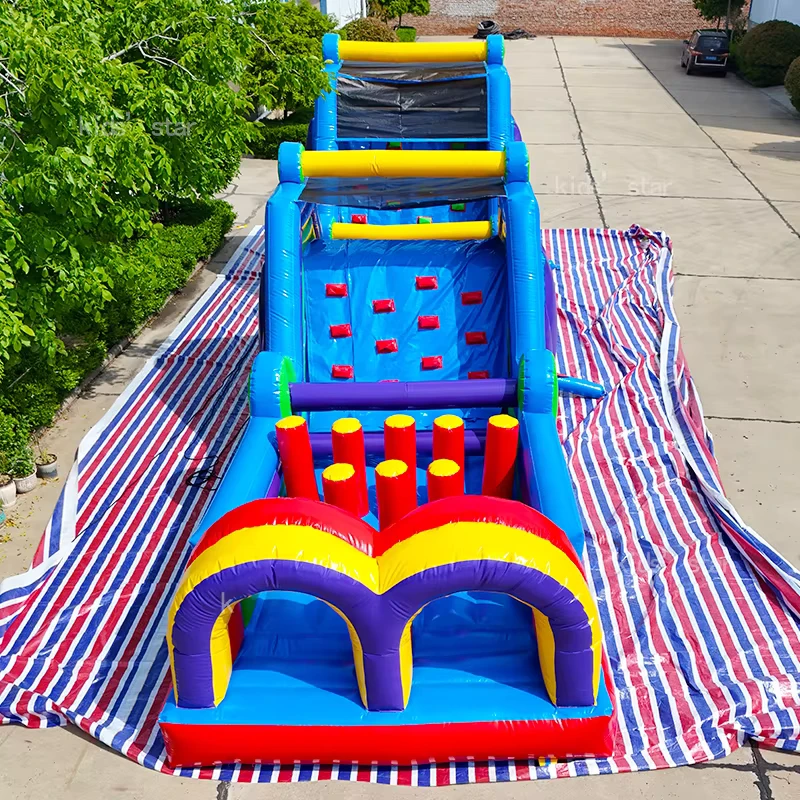 Corso ad Ostacoli Gonfiabile Personalizzato Eco-Friendly Scivolo Casa Gonfiabile per Bambini Capacità 1000kg Uso Commerciale Materiale in PVC