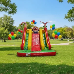 Bouncing Castle Commercial Inflatable Clown Bouncy Slide Combo Fun for Kids Inflatable Jumping Slide Bouncer
