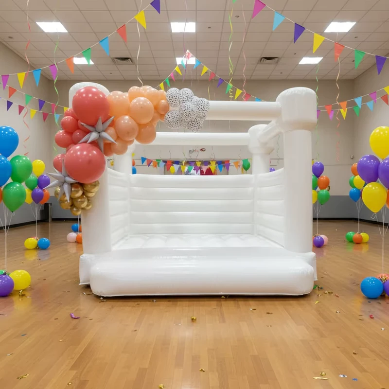 Castelo Inflável Bouncy Castle Personalizado em PVC para Adultos e Crianças - Diversão em Festa com Escorrega