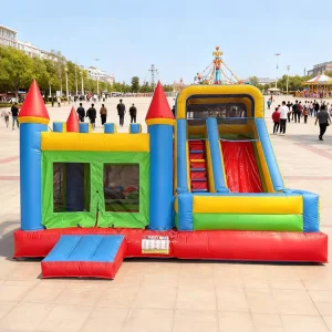 Bouncy Castle Inflatable Colorful Kids Children’s Castle Bounce Jumping House Bouncer with Slide Combo