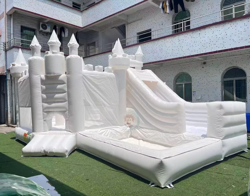 Bouncy Castle Jumping Inflatable Commercial Jumper Bouncer White Water Slide Combo Kids Mini Bounce House Party Rental